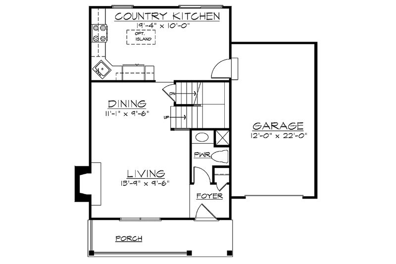 Home Plan - Floor Plan - Main Floor for Victorian House Plan #320-908 - 3 bed, 2.5 bath