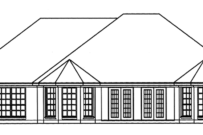 Dream House Plan - Exterior - Rear Elevation for Colonial House Plan #42-559 - 3 bed, 2.5 bath