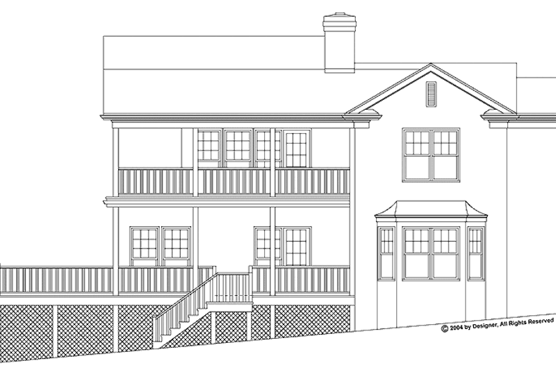 Dream House Plan - Exterior - Rear Elevation for Traditional House Plan #453-388 - 3 bed, 2.5 bath