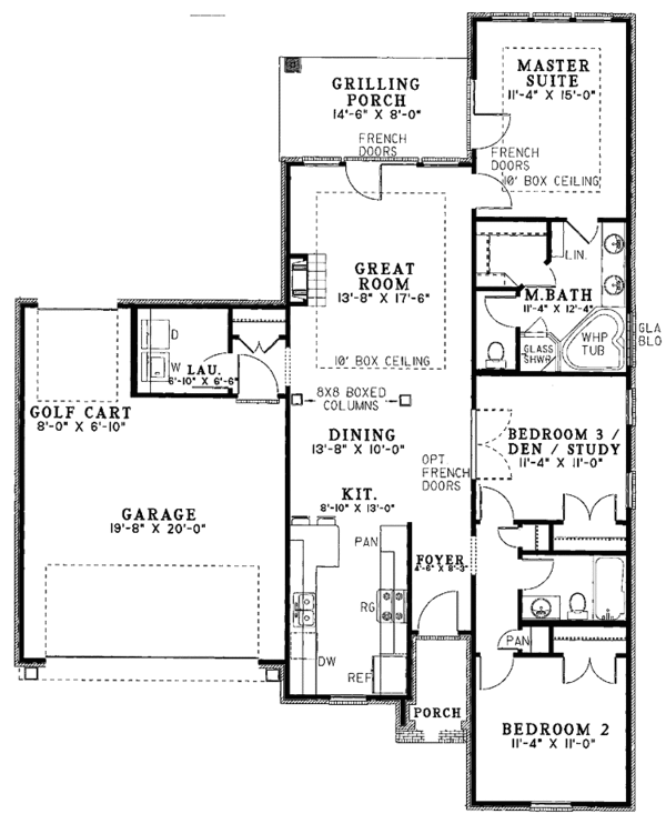 House Plan Design - Country Floor Plan - Main Floor Plan #17-2958