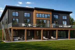 House Blueprint - Exterior - Front Elevation for Contemporary House Plan #1064-514 - 6 bed, 5 bath