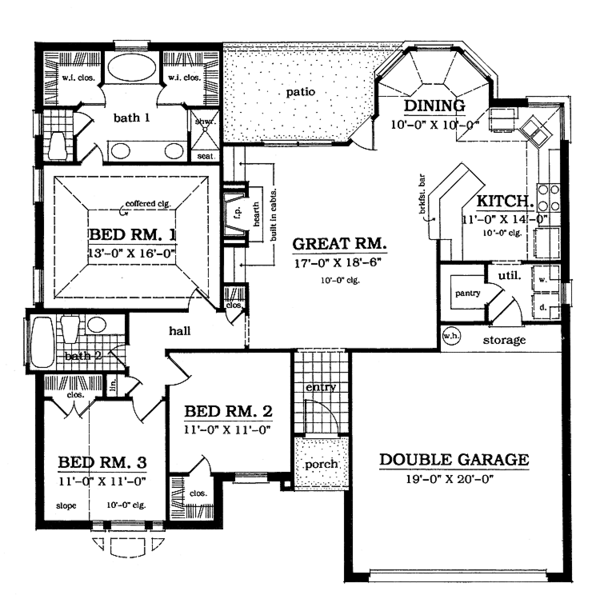 Home Plan - European Floor Plan - Main Floor Plan #42-534