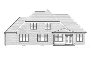 Exterior - Rear Elevation for Traditional House Plan #46-824 - 4 bed, 2.5 bath