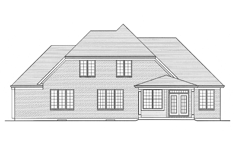 Home Plan - Exterior - Rear Elevation for Traditional House Plan #46-824 - 4 bed, 2.5 bath
