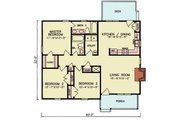 Traditional Style House Plan - 3 Beds 2 Baths 1248 Sq/Ft Plan #54-631 