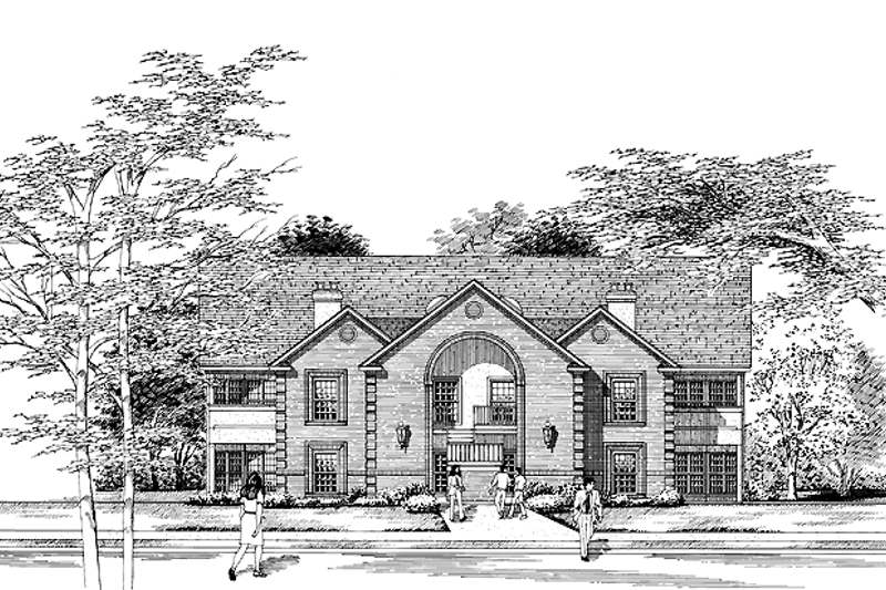 House Plan Design - Colonial Exterior - Front Elevation Plan #45-410
