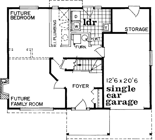 House Blueprint - Contemporary Floor Plan - Lower Floor Plan #47-915