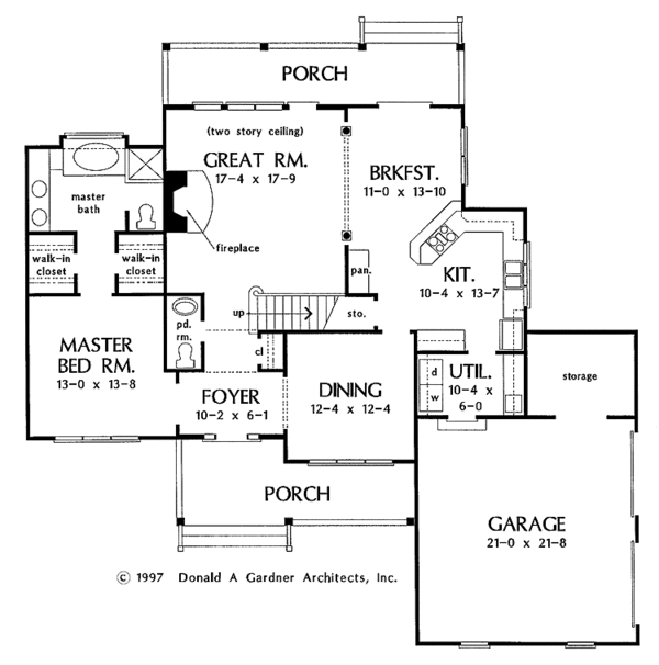 House Plan Design - Country Floor Plan - Main Floor Plan #929-282