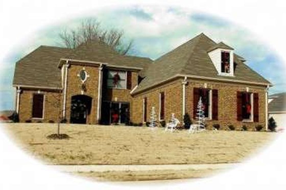 Exterior - Front Elevation for European House Plan #81-1039 - 4 bed, 3.5 bath