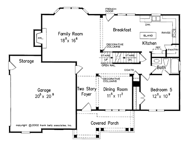 Home Plan - Colonial Floor Plan - Main Floor Plan #927-835