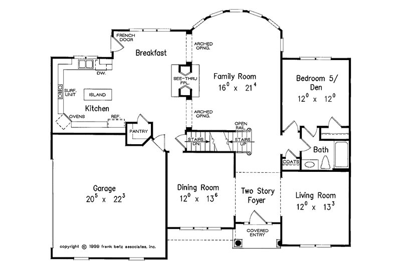 Home Plan - Floor Plan - Main Floor for Traditional House Plan #927-749 - 5 bed, 4 bath