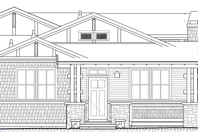 Home Plan - Exterior - Front Elevation 4 for Craftsman House Plan #895-164 - 3 bed, 2 bath