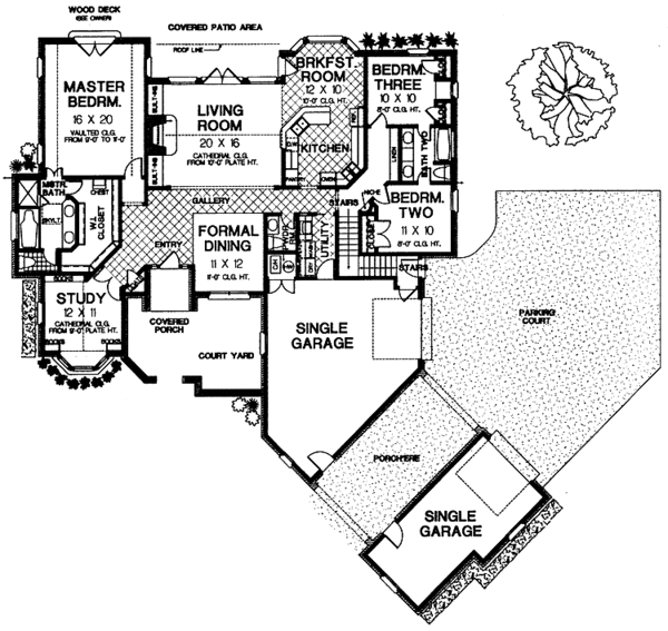 Dream House Plan - Country Floor Plan - Main Floor Plan #310-1155