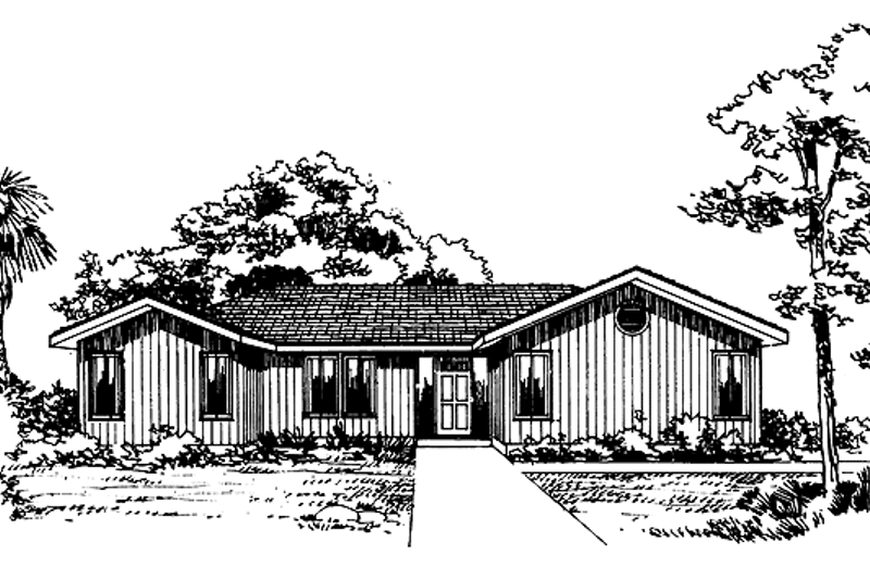Home Plan - Ranch Exterior - Front Elevation Plan #72-1032