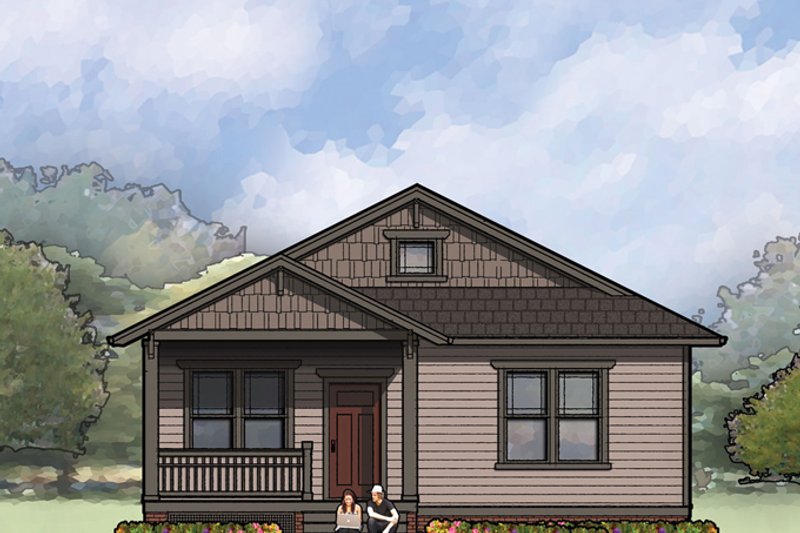 Architectural House Design - Exterior - Front Elevation 3 for Craftsman House Plan #936-25 - 3 bed, 2 bath