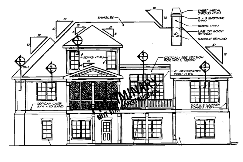 Home Plan - Exterior - Rear Elevation for Country House Plan #927-304 - 3 bed, 2.5 bath