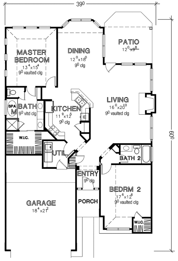 House Design - Mediterranean Floor Plan - Main Floor Plan #472-62