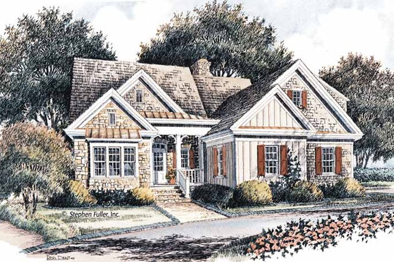 Dream House Plan - Craftsman Exterior - Front Elevation Plan #429-366