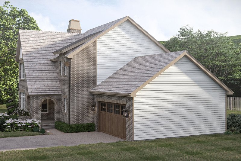 Architectural House Design - Exterior - Other Elevation 2 for Tudor House Plan #455-763 - 3 bed, 2.5 bath