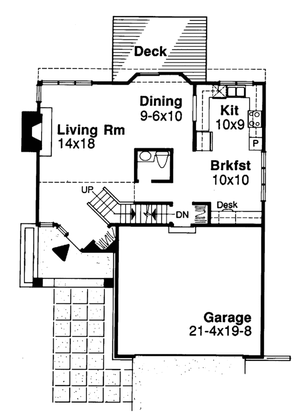 House Plan Design - Contemporary Floor Plan - Main Floor Plan #320-683