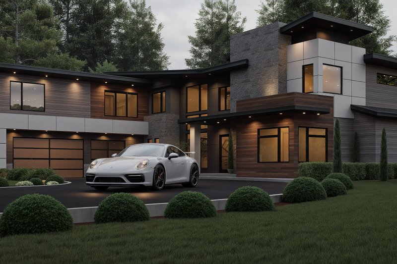 Modern Style House Plan - 5 Beds 5.5 Baths 4945 Sq/Ft Plan #1066-318