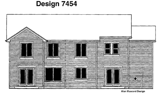 Exterior - Rear Elevation for Traditional House Plan #48-754 - 6 bed, 3 bath