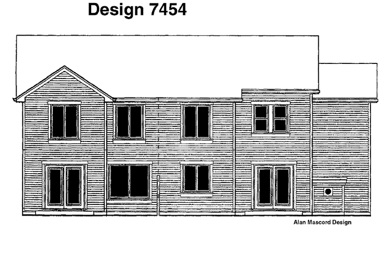 Architectural House Design - Exterior - Rear Elevation for Traditional House Plan #48-754 - 6 bed, 3 bath