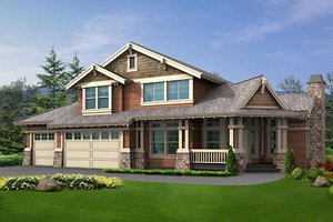 Craftsman Exterior - Front Elevation Plan #132-188