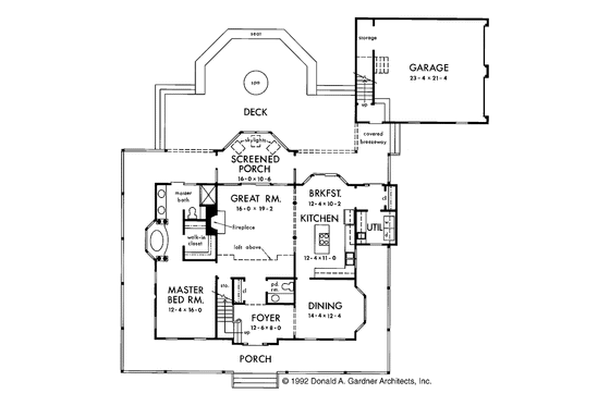 Floor Plan - Main Floor for Country House Plan #929-122 - 3 bed, 2.5 bath