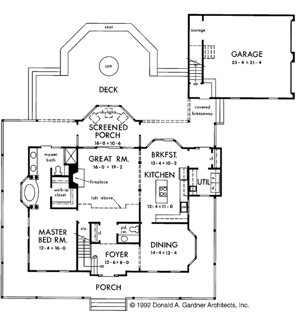 Architectural House Design - Country Floor Plan - Main Floor Plan #929-122