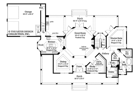 Floor Plan - Main Floor for Victorian House Plan #930-241 - 3 bed, 3.5 bath