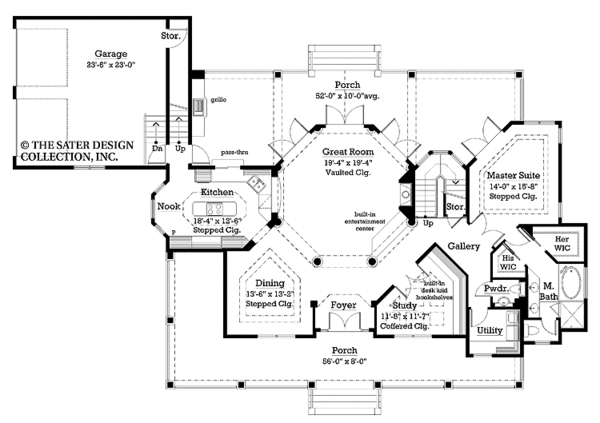 Architectural House Design - Victorian Floor Plan - Main Floor Plan #930-241