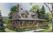 Country Style House Plan - 3 Beds 2 Baths 1479 Sq/Ft Plan #140-173 
