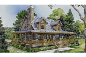 Country Exterior - Front Elevation Plan #140-173