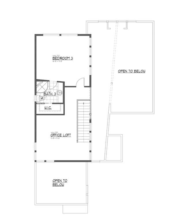 Architectural House Design - Contemporary Floor Plan - Upper Floor Plan #569-29
