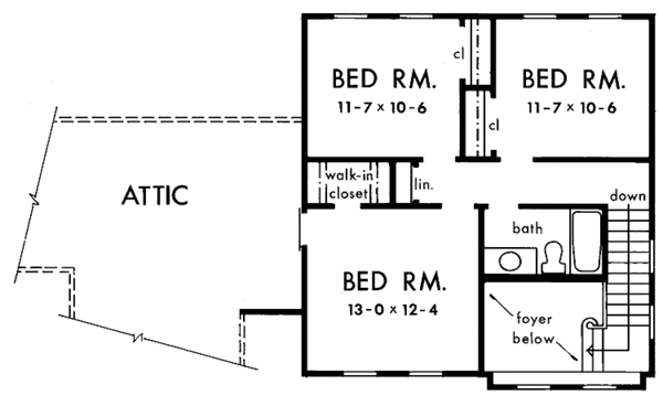 House Blueprint - Victorian Floor Plan - Upper Floor Plan #929-121