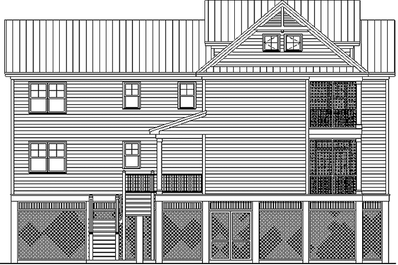 Home Plan - Exterior - Rear Elevation for Country House Plan #929-473 - 3 bed, 3 bath