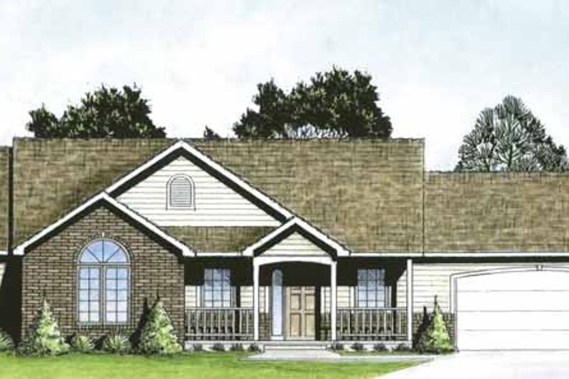 Home Plan - Traditional Exterior - Front Elevation Plan #58-218