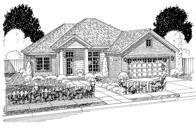 Architectural House Design - Exterior - Front Elevation 4 for Traditional House Plan #513-2135 - 3 bed, 2 bath
