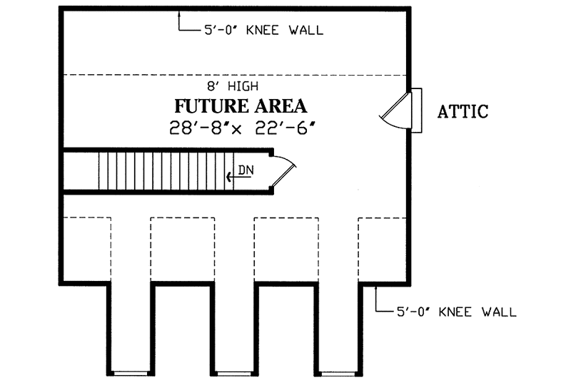Home Plan - Floor Plan - Upper Floor for Country House Plan #314-232 - 4 bed, 2 bath