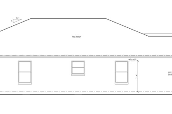 Exterior - Other Elevation 1 for Mediterranean House Plan #1058-55 - 4 bed, 2 bath