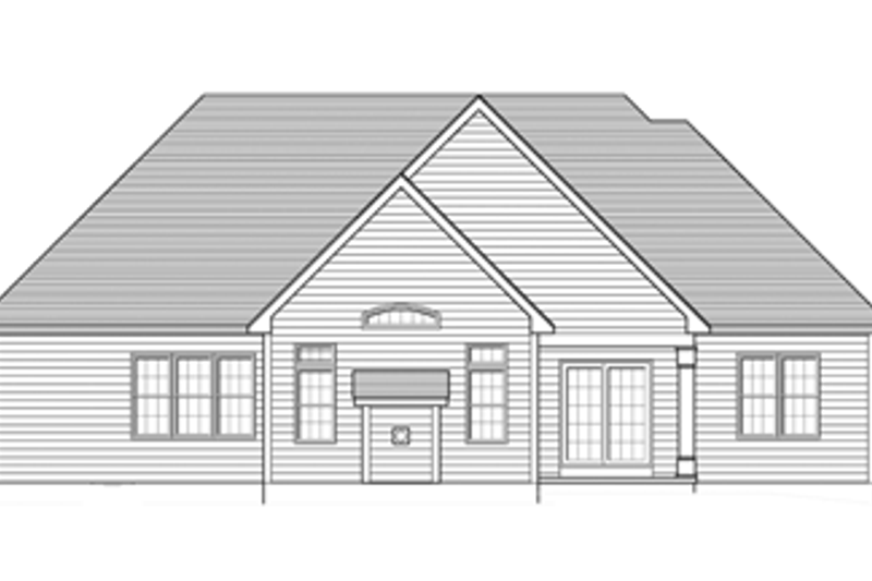 Home Plan - Exterior - Rear Elevation for Ranch House Plan #1010-45 - 3 bed, 2 bath