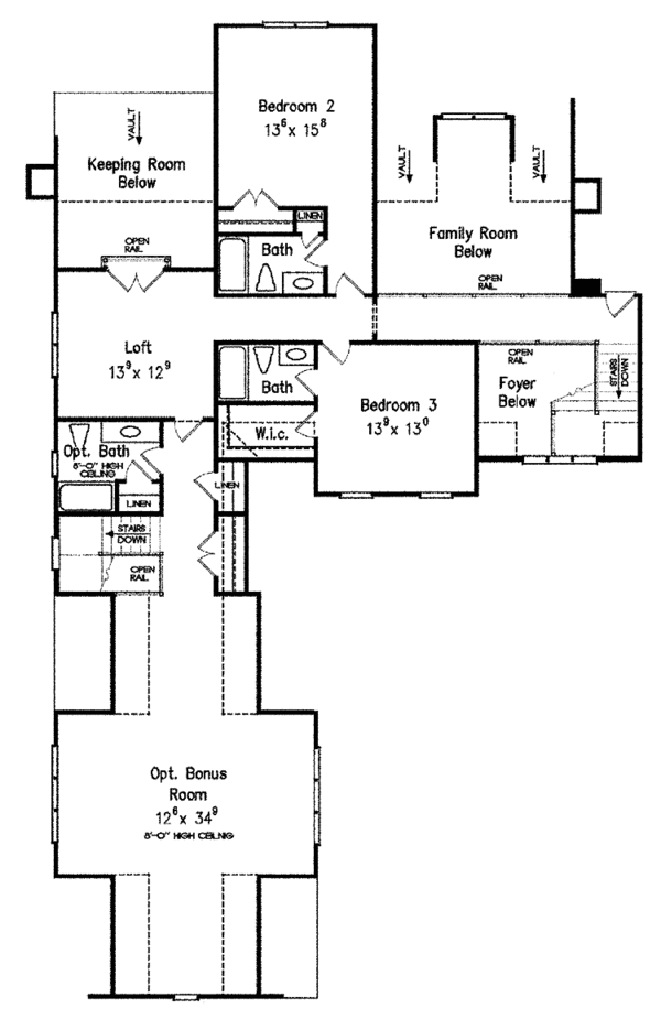 Home Plan - European Floor Plan - Upper Floor Plan #927-416