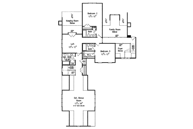 Architectural House Design - Floor Plan - Upper Floor for European House Plan #927-416 - 4 bed, 4 bath