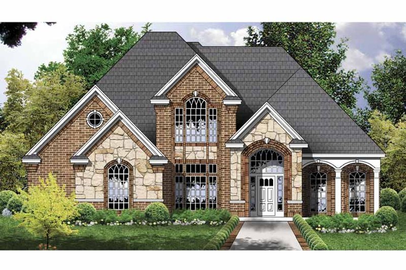 Home Plan - Exterior - Front Elevation 3 for Traditional House Plan #40-491 - 3 bed, 2.5 bath