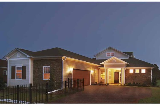 Exterior - Front Elevation 3 for Classical House Plan #930-372 - 3 bed, 2.5 bath