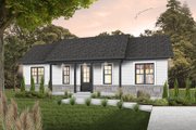 Colonial Style House Plan - 3 Beds 1 Baths 1053 Sq/Ft Plan #23-103 