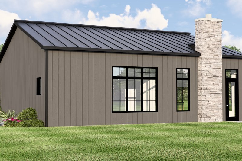 Architectural House Design - Exterior - Rear Elevation 1 for Ranch House Plan #1064-407 - 2 bed, 2 bath