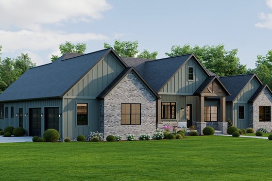 Exterior - Front Elevation 6 for Farmhouse House Plan #1089-67 - 3 bed, 2.5 bath