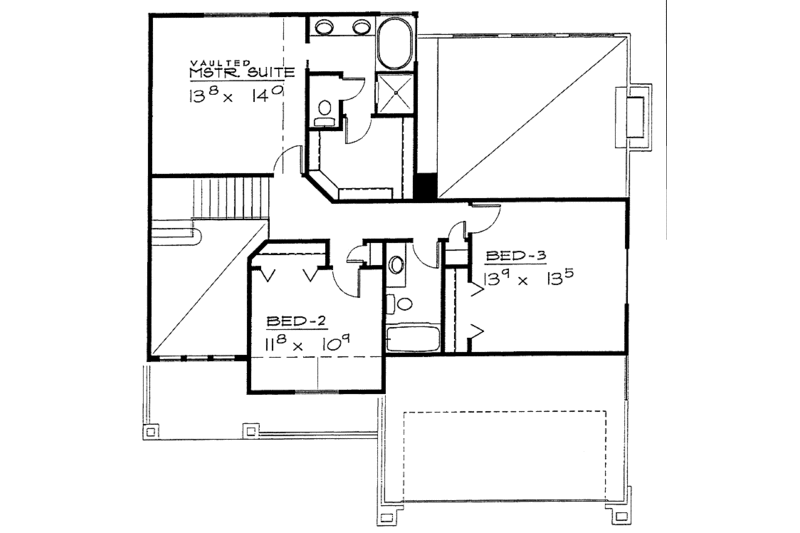 Dream House Plan - Floor Plan - Upper Floor for Traditional House Plan #308-251 - 3 bed, 2.5 bath
